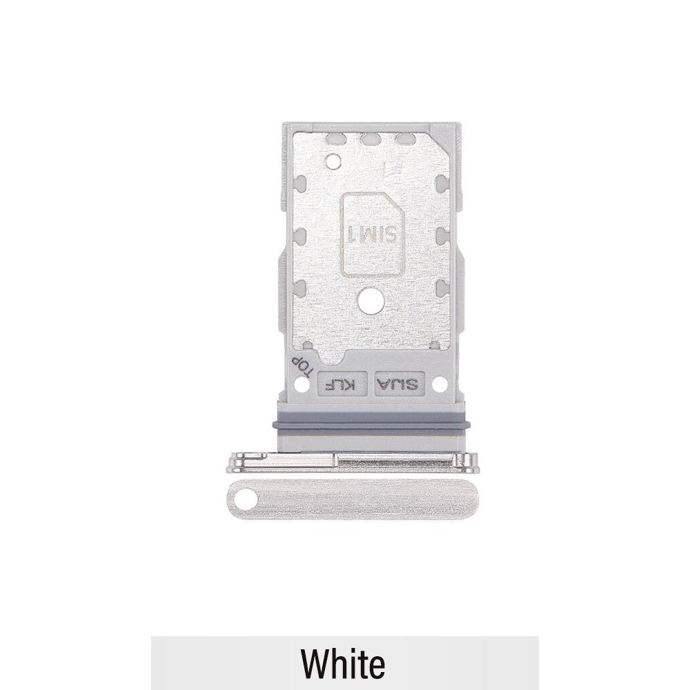 Dual SIM Card Tray for Samsung Galaxy S22 S901B / S22 Plus S906B-Phantom White Dual SIM Card Tray for Samsung Galaxy S22 S901B / S22 Plus S906B-Phantom White